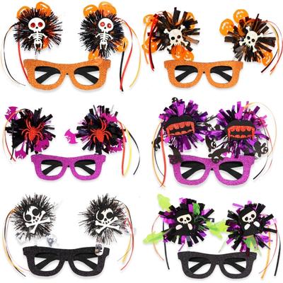 Festive Glasses Carnivals Halloween Glasses Photo Props Glittered Decorations Skeleton Teens Adult Halloween Gift
