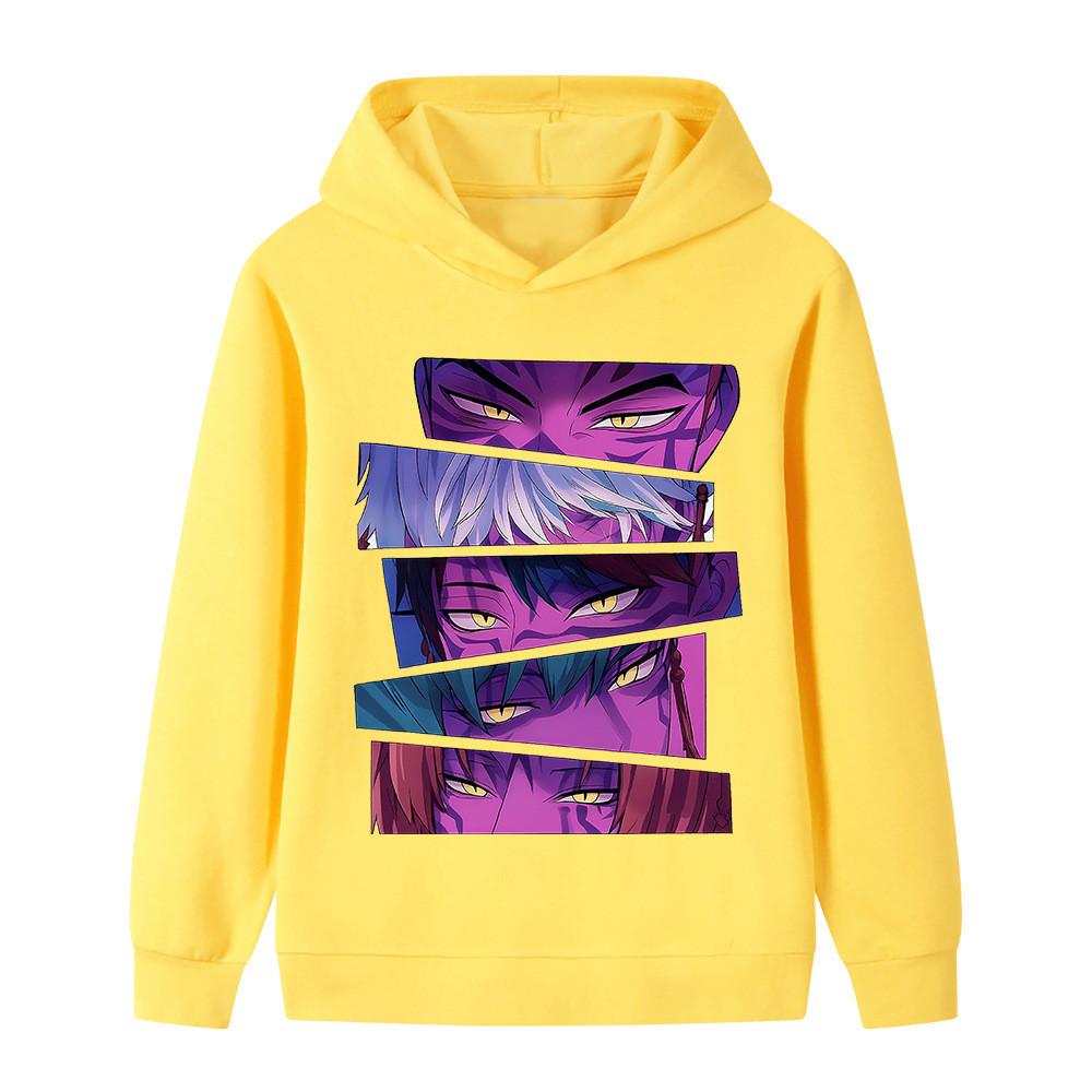 B1215 Kids Boys Girls Sajaboys Kpop Rumi Zoey Mira Print Long Sleeves Hoodie