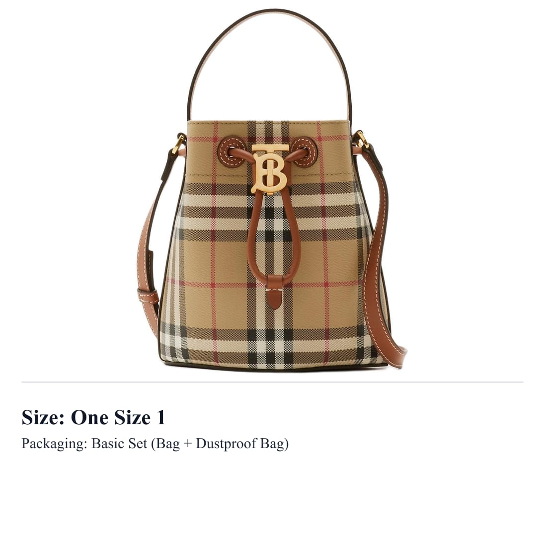 Burberry Polyurethane Bucket Bag Handbag Mini