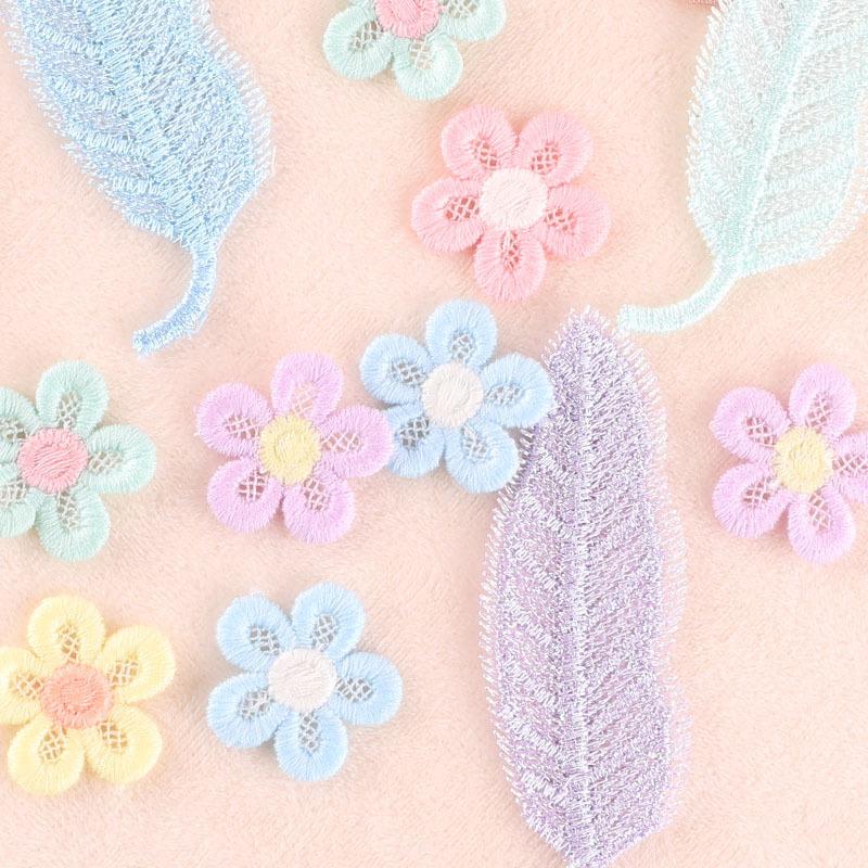 Embroidery Label Leaf Flower Embroidery Sticker Diy Hand Account Accessories Accessories Patch Brooch Jewelry Hair Accessories Cloth Sticker