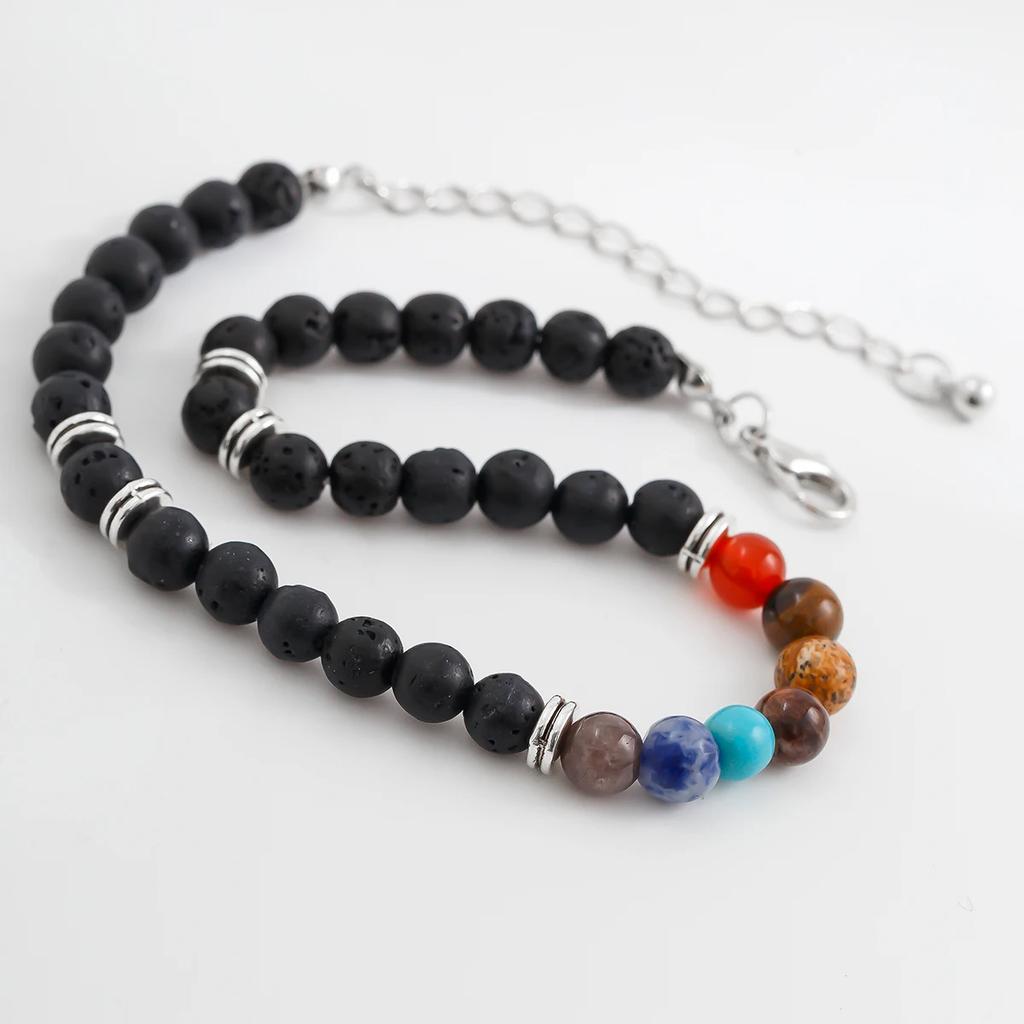 Nuova Cavigliera Elastica con Catena Nera Perline Gotica Per Uomo Donna Estate Spiaggia Vintage Piedi Nudi Link alla Caviglia Gioielli Accessori Nuovo