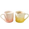 Keramik Ins Becher Wasserbecher Zuhause Kreativ Farbverlauf Frühstückstasse Hoher Wert Handgekniffenes Muster Paar Kaffeetasse