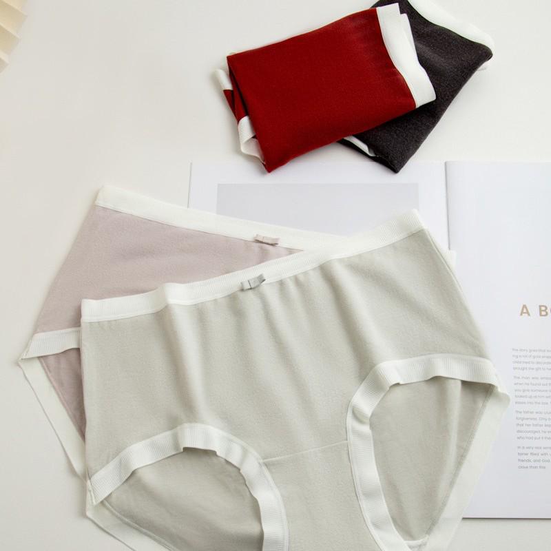 Women's Velvet Feel High-Elasticity Brushed Triangle Underwear - Soft, Comfortable, Solid Color for Autumn/Winter
