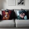 L-Levi Ackerman Pillowcase Toon Gift Cushion Cover Bedroom Home Sofa Chair Seat Decor Pillow Case