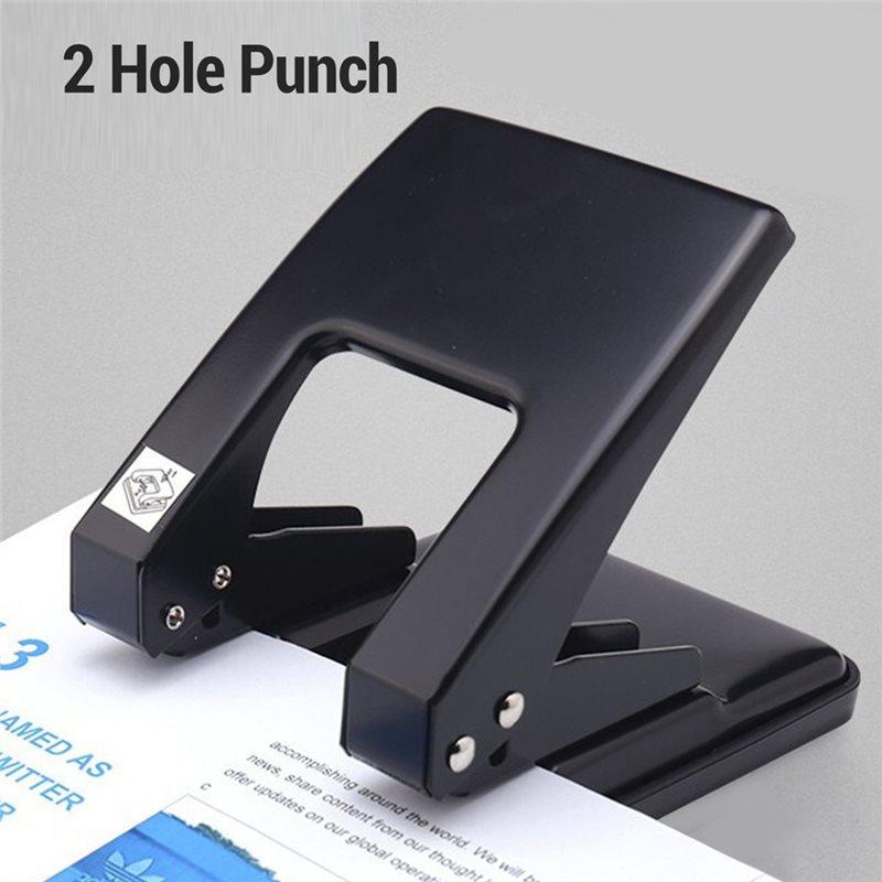 A25F-2 Hole Heavy Duty Punch, Metal File Fasteners Padded Handle, 40-Sheet Capacity For Paper File Folder/Binder
