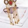 Bohemian Multi-Layered Tassel Necklace with Pearl Pendant for Women