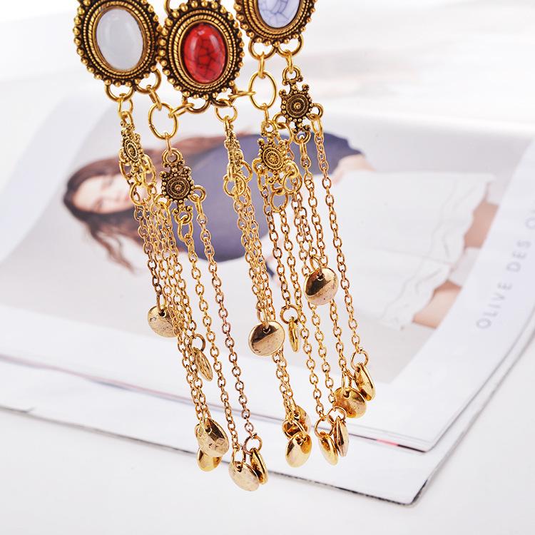 Bohemian Multi-Layered Tassel Necklace with Pearl Pendant for Women