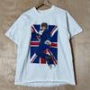Vintage 90s Austin Powers British Flag Double Sided Graphic White T Shirt Size Large