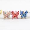 2024 New Creative Butterfly Key Chains Alloy Inlaid with Diamonds Fashionable and Simple KeyChains Car Charms Bag Charm Keyring