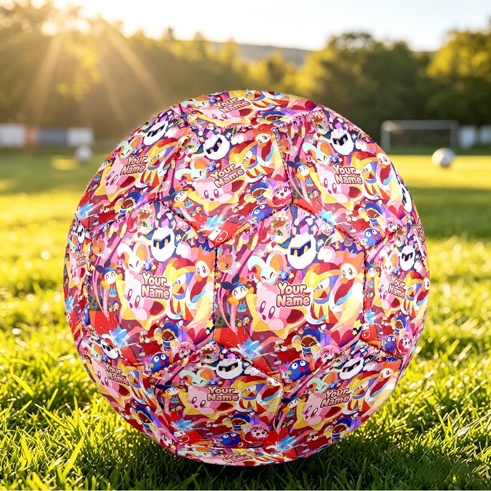 Custom Name Text Size 5 Football,Kirby Standard Training Soccer Ball