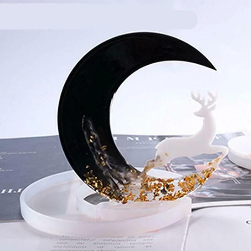 Kryštálová epoxidová živica pre mačky Deer Moon Odlievanie do silikónových foriem Remeslá vlastná výroba