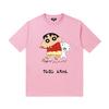 Cartoon Creative Crayon Shin-chan Graphic T-shirt Summer High Quality 100% Cotton T-shirt Casual Loose Trend Men's T-shirt