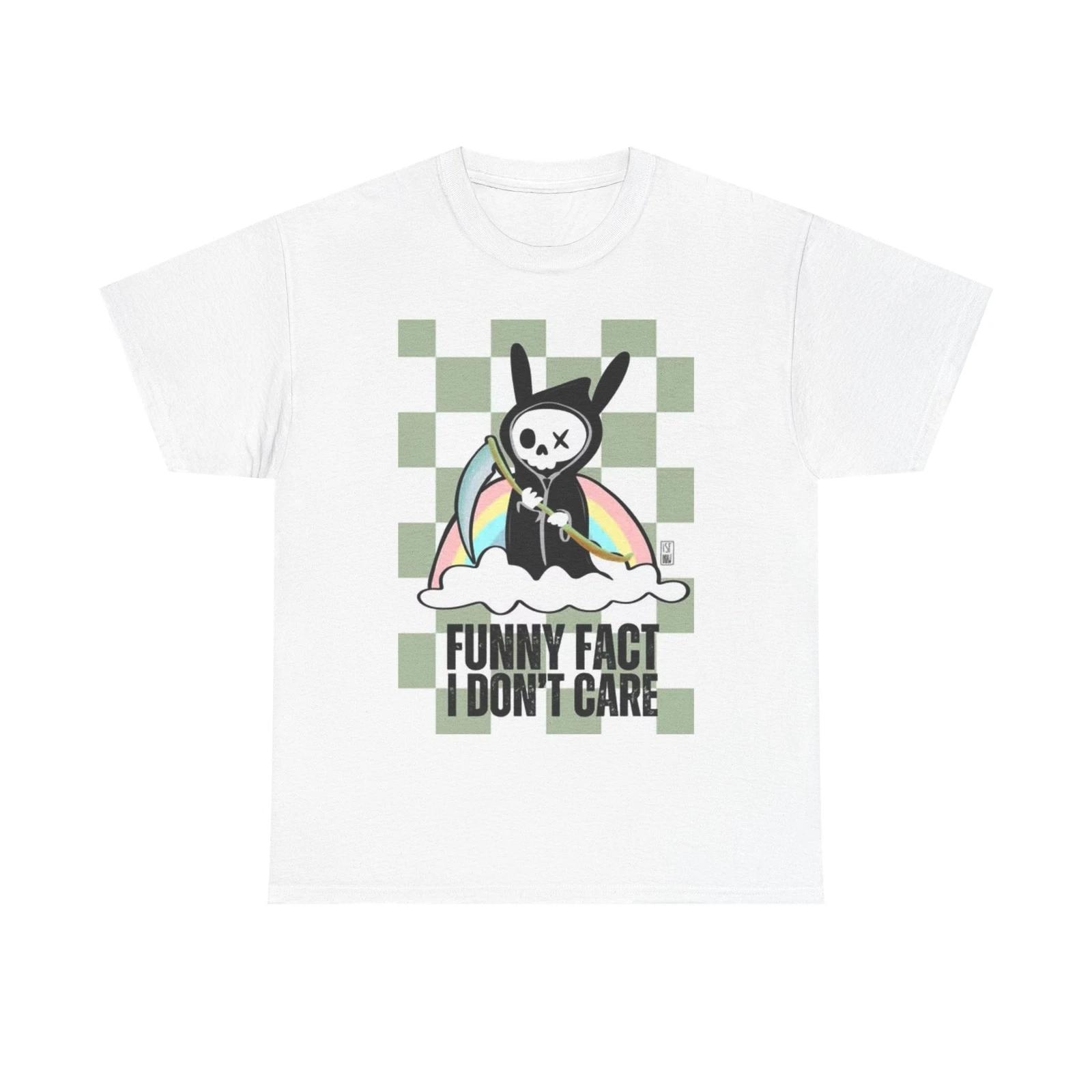 Men s and Women s T-shirts Fun Fact I Don t Care Grim Reaper L