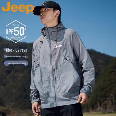 Jeep Herre Sommer Casual Solbeskyttende Hættetrøje