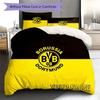 Borussia Custom Name Pattern Bedding,Quilt Set Quilt Cover Pillowcase Home Birthday Gift(1 * Duvet Cover + 2 * Pillowcase, Without Core)