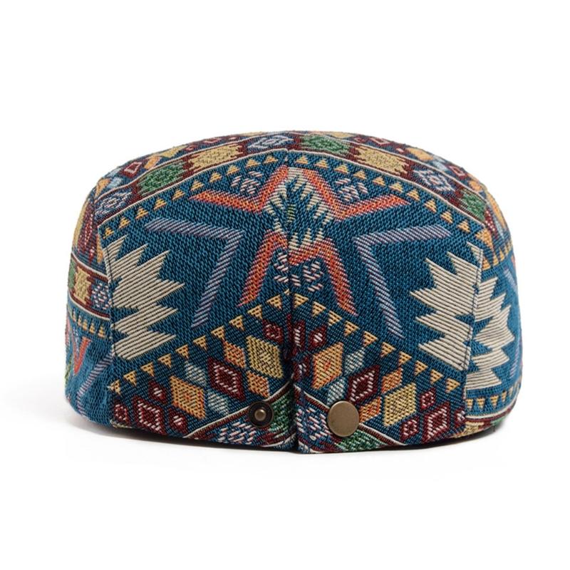 Ethnic Style Beret Hat For Women And Men Soft Polyester Fabric Adjustable Perfect For Daily Wear And Outdoor Activities