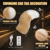 Electric Wagging Tail for Car Cute Plush Moving Auto Interior Exterior Ornament Remote Control Scooter Decor