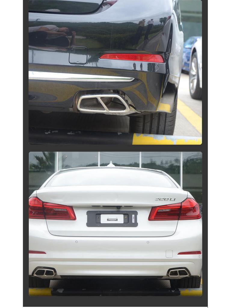 Stainless Steel Black Exhaust Pipe Cover for 2018-2021 BMW 5 Series