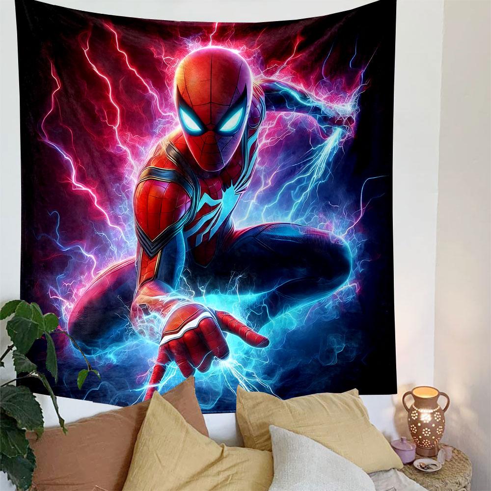 "Hero In Electric Web Surge" Patterned Tapestry Decorative Wall Hanging, Home Bedroom Living Room Decor