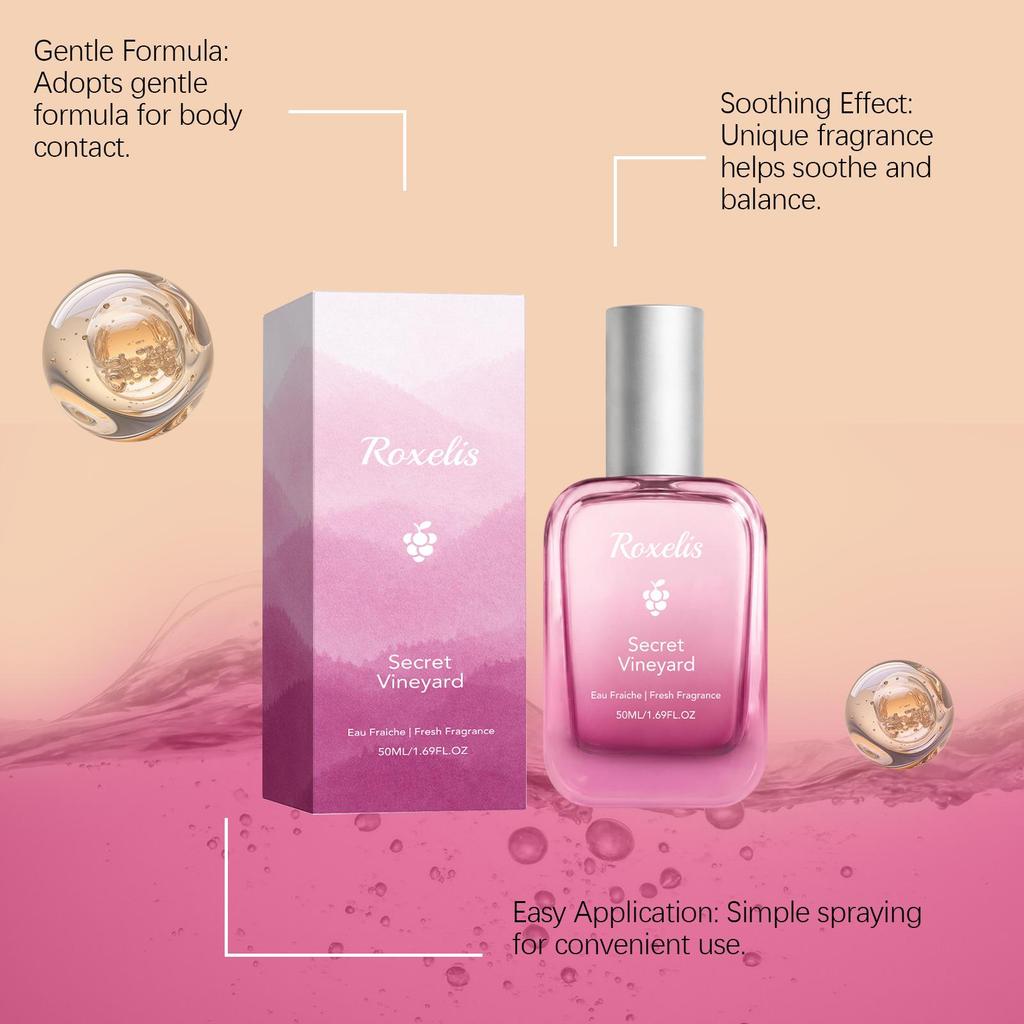 Vineyard Perfume: Fresh, Elegant, Long-lasting Scent with Rich Layers, Gentle for Daily Use, Commute, Dating & Travel.