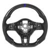 Carbon Fiber Steering Wheel Nappa Perforated Leather Fit for MK6 GTD R 2009 2013 Blue Stitching
