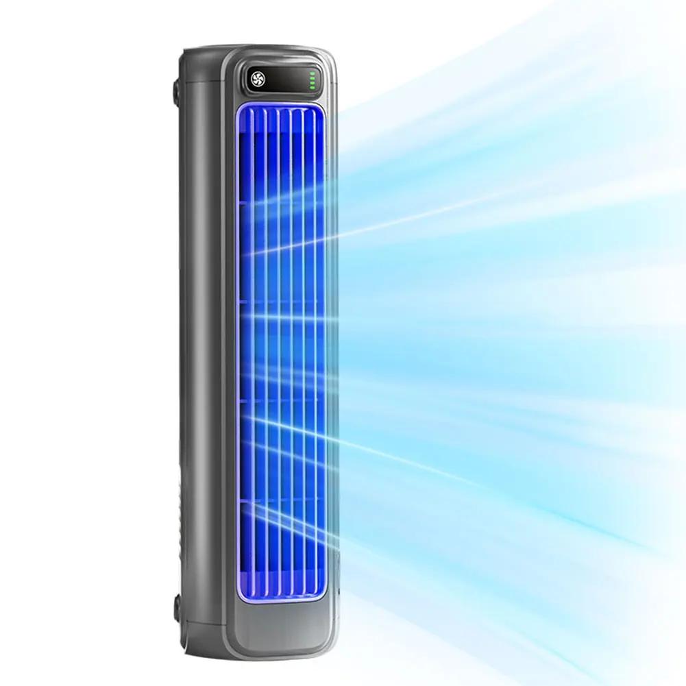 Portable Tower Fan Adjustable 3 Speeds Desk Fan Quiet Wall Mount Fan Bladeless Table Cooling Fan Desk Tower Fan for Home Office