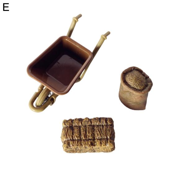 

1 комплект мініатюр для лялькового будиночка. Висока симуляція. Найкращий подарунок. Пластиковий міні-інструмент для ферми. Лопата. Граблі для мікроландшафтної сцени. E