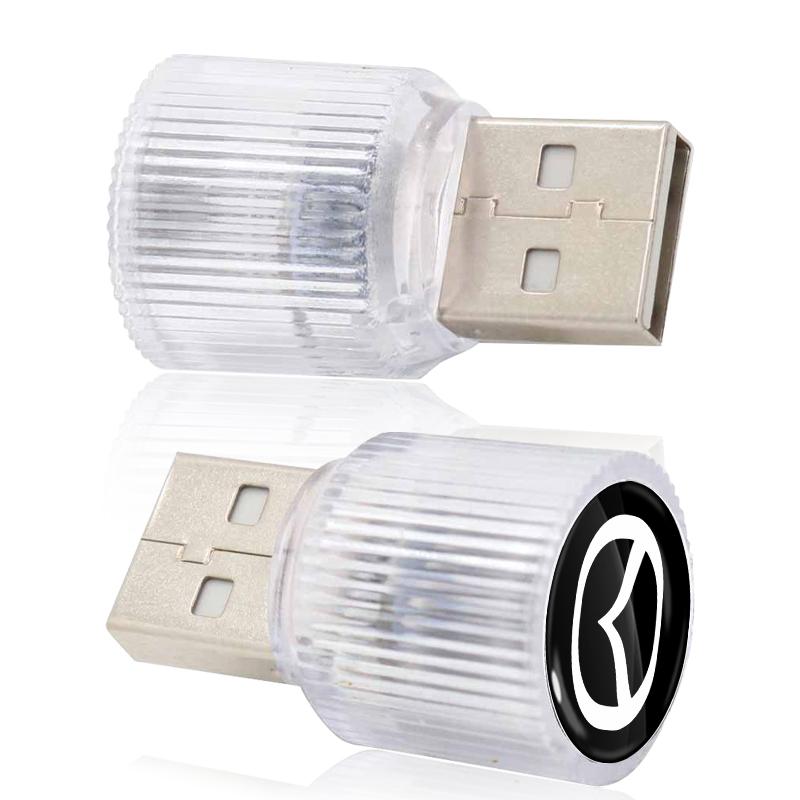 1Pcs USB Car LED Light Auto Interior Atmosphere Light Car Emblem Styling For Mazda 3 6 CX5 2 CX3 CX9 MX5 RX8 Axela Demio MS CX5 2 Axela Demio Atenza