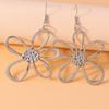 Fashion Alloy Hollow Out Flower Drop Earrings for Women Dangle Earrings Girls Party Holiday Jewelry Gifts