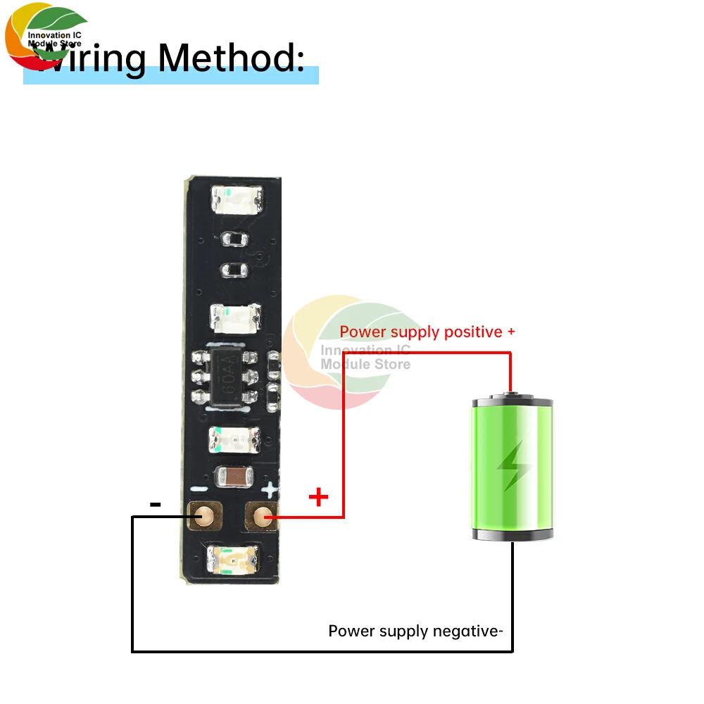 1PCS 1.7-1.1V Mini LED Battery Level Indicator 1 String Ternary Lithium Battery Capacity Board Power Display Module