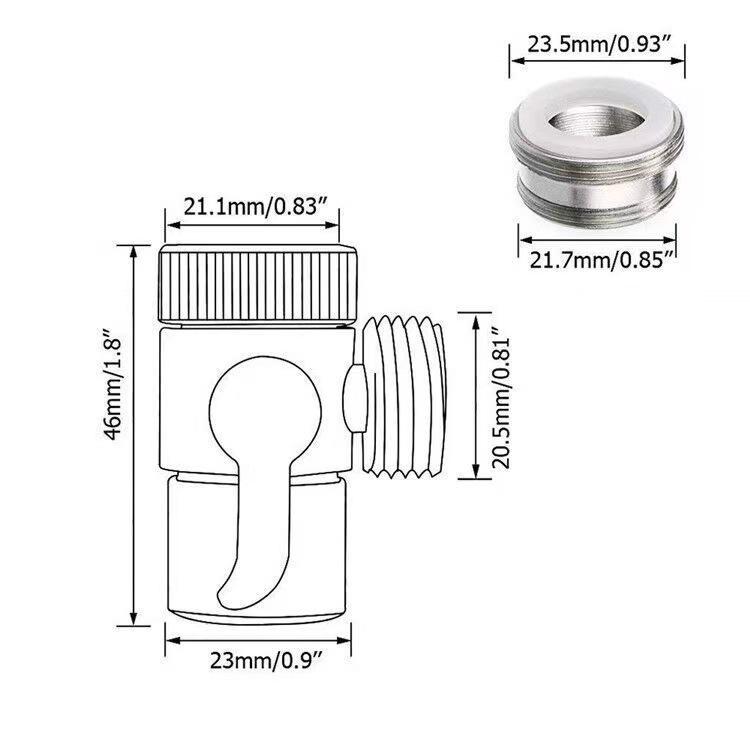 Waschbecken Armatur Umsteller & Duschkopf Verteiler Adapter