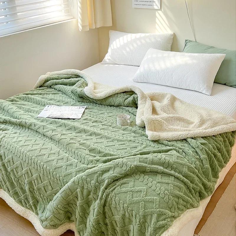 Single/Queen/Super King Thicker Fleece Throw Blanket for Bed or Sofa , Soft Plush Blanket