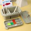 Multi-Use Nail Brush Basin With Brushes Holder Paintbox Palette Artist Cleaner Cup For Nail Art Accessory With Lid