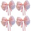 Mermaid Ji Pearlescent Satin Bow Hair Clip Women Summer Sweet Ribbon Spring Clip Fairy Hair Accessories