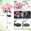 1PC Solar Garden Lights Outdoor Lily Flower Lights Solar Lilies Waterproof for Garden Decor Yard Patio, Gifts for Women Mom