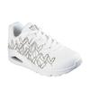 Womens/Ladies Gold Crown Glitter Heart Trainers