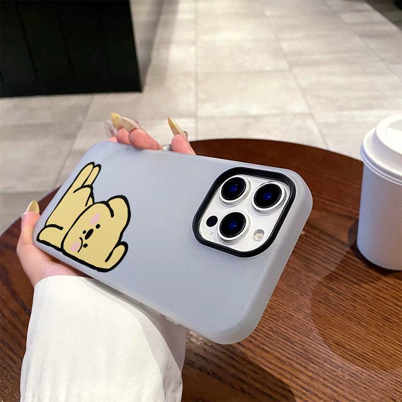 Patterned Matte Frosted Skin Feel Casing PC+TPU 2in1 Tired Dog Printed Protective Cover Soft Back Case iPhone 7 / iPhone 8 чёрный