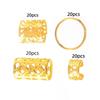 40pcs Hollowed-Out Iron Hair Decor Rings Non-rust Dreadlock Hair Extension Accessories for Punk Style Hairstyling