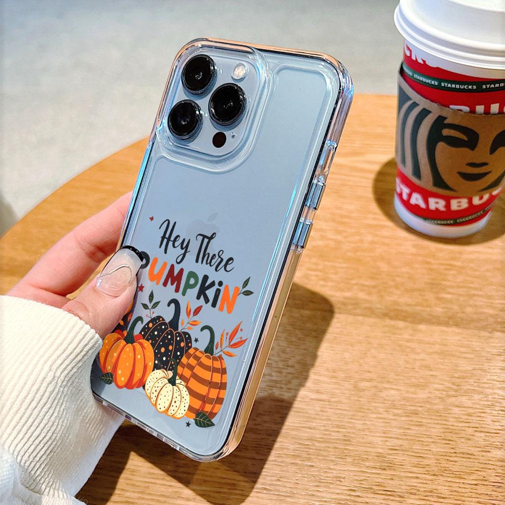 Hey There Pumpkin Autumn Art Transparent Soft TPU Phone Case for Xiaomi Redmi Note 15 14 13 12 11 10 9 Pro Plus 4G 5G Soft Cover