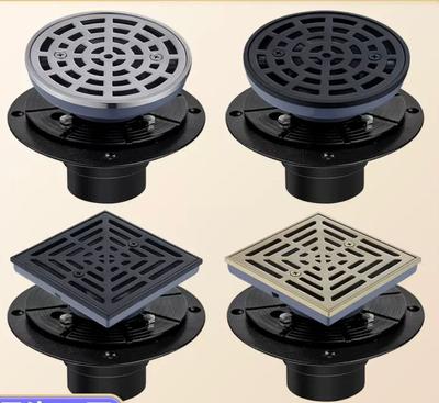 304 Edelstahl Anti-Geruch Gitter Fliesen Insrt Gebürstet Schwarz Gebürstet Gold Schneller Ablauf Bodenablauf