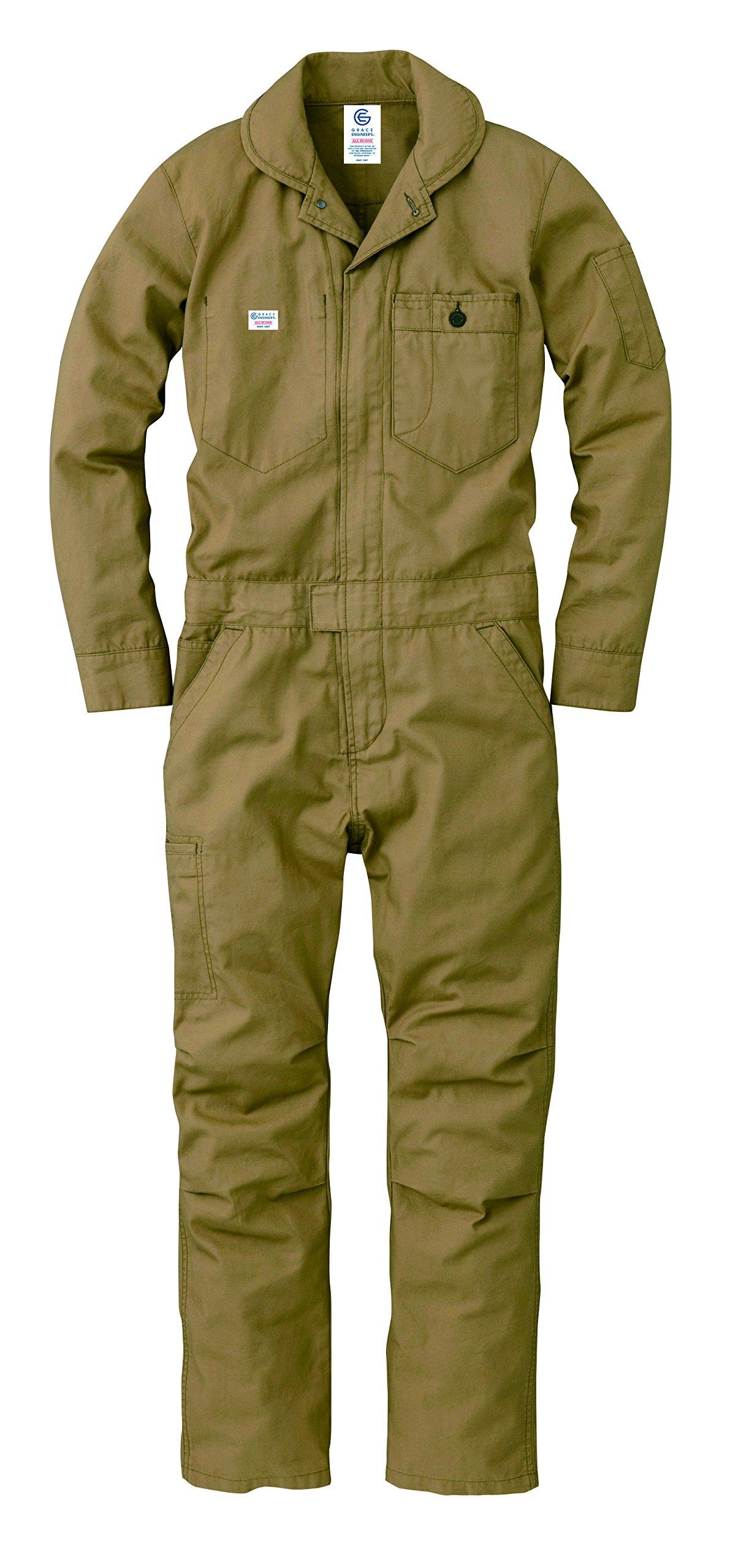 GRACE ENGINEERS Long-Sleeve Coveralls, Autumn/Winter, GE-130, Size 25, Camel, Size M
