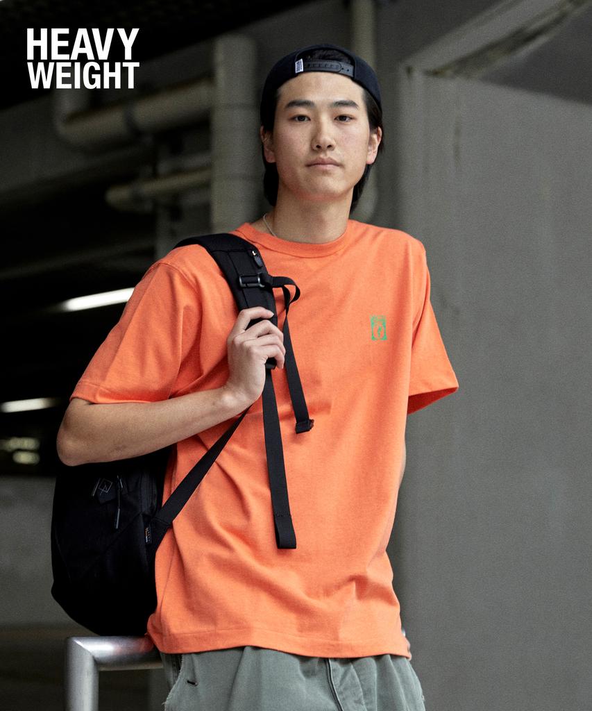 DISCUS ATHLETIC Heavyweight Regular Fit Small Logo T-Shirt Orange