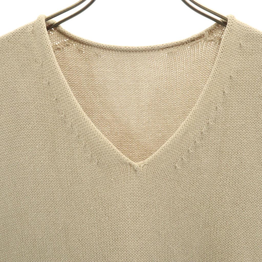Crepuscule Long Sleeve V Neck Knit Vest 2 Beige Men's Used