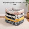 Warm Winter Pet Nest: Machine Washable Square Bed for Cats and Dogs