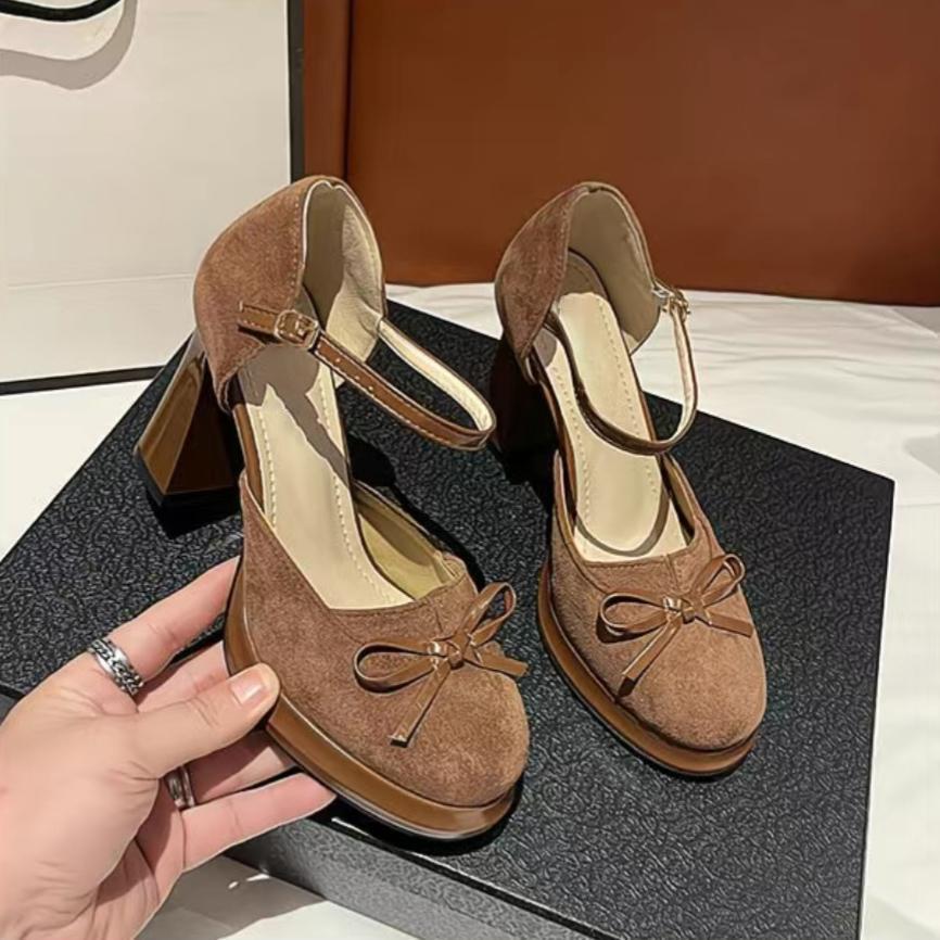 Foreign versatile little Mary Jane sandals 2025 Internet celebrity explosion fairy style bow temperament women's sandals