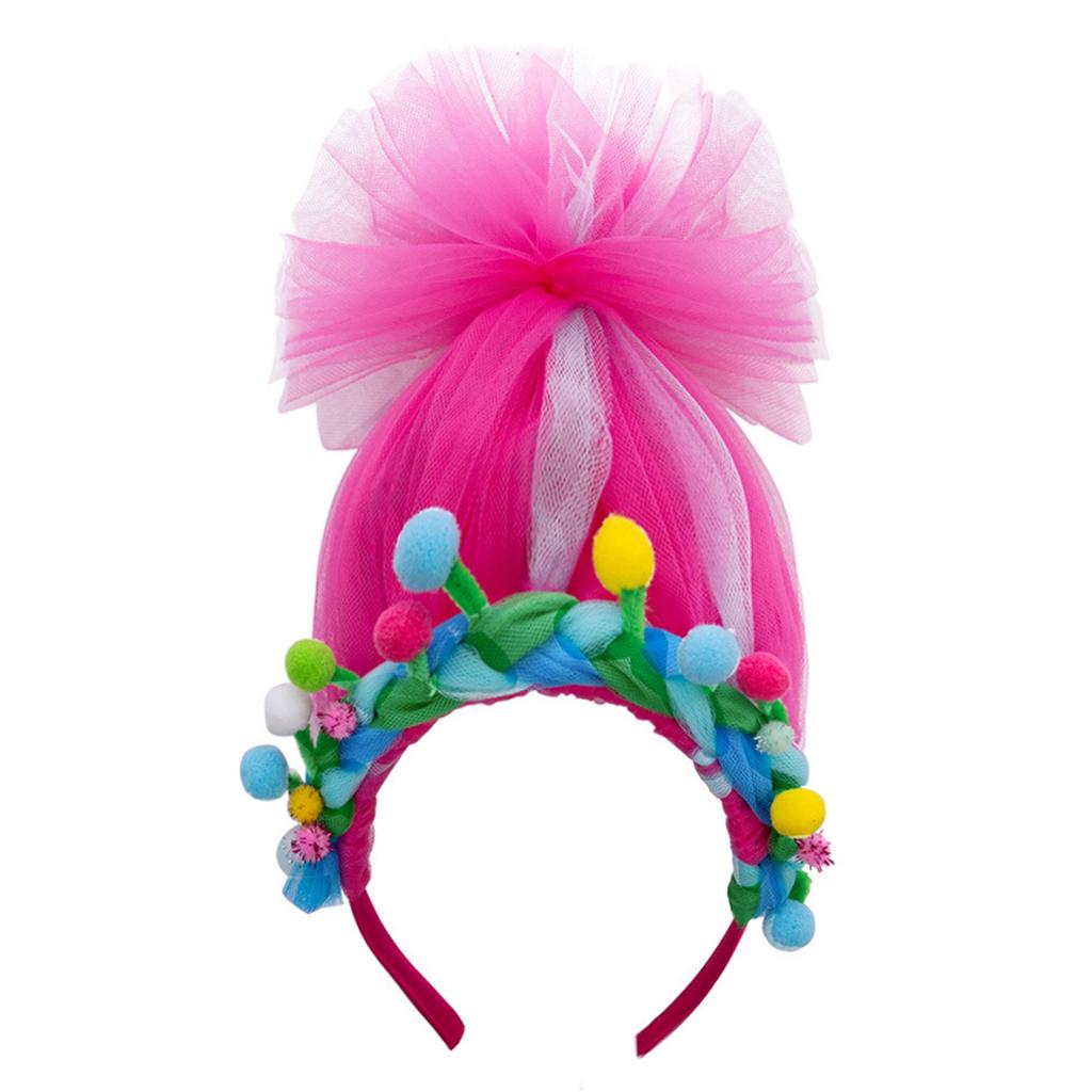 Trolls Poppy Headbands Cosplay Doll Headwear Hairbands Headwear Makeup Washing Face Hairbands Birthday Party