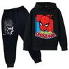 Kids Printed Hoodie and Sweatpants Set Long Sleeve Loose Fit Pullover Outfit for Boys and Girls