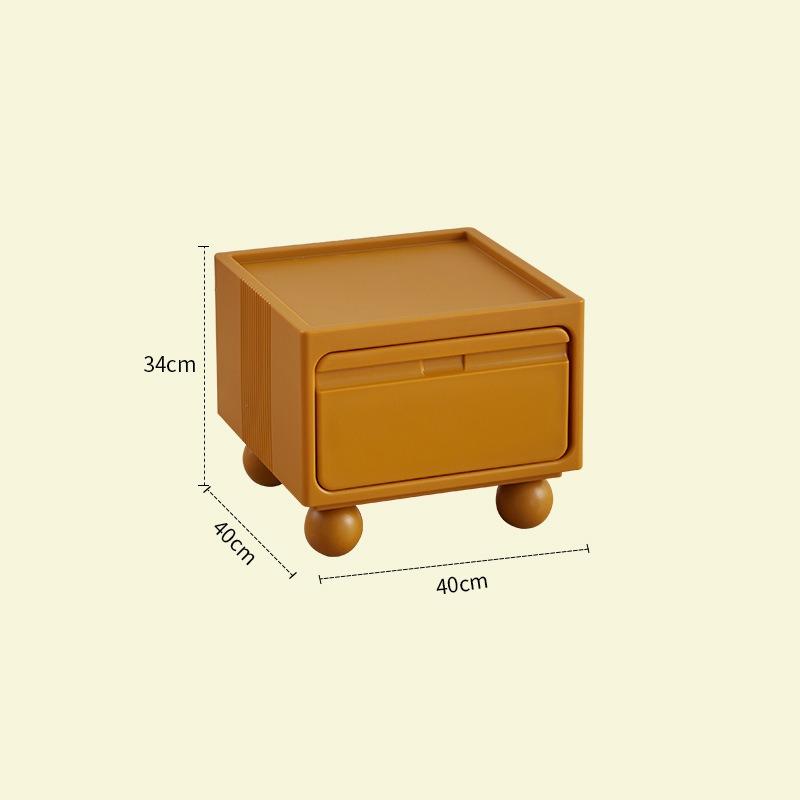Nordische Kunststoff-Nachttische Schubladen Design Minimalistischer Nachttisch Schlafzimmer Mobiler Tisch Schlafzimmermöbel