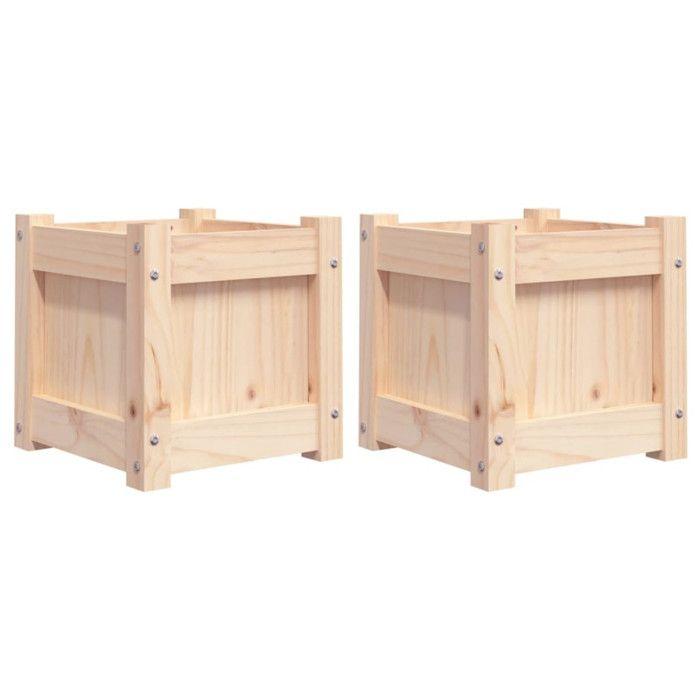 VidaXL Planters 2 Pcs Solid Pine Wood 837395