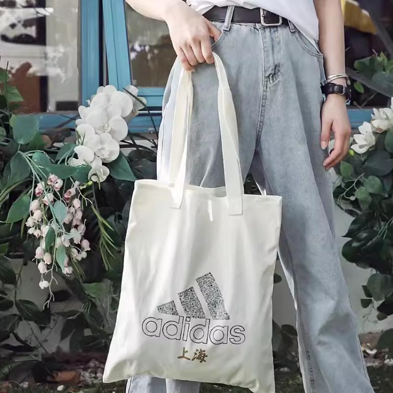 Adidas Cotton Tote Bag, Shopping Bag, Handbag, Shoulder Bag Regular Unisex White Adidas GH1475